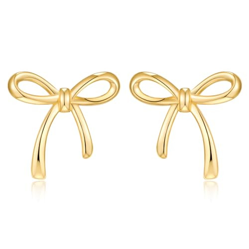 COORWEEL Bow Stud Earrings for Women Holiday Bow Jewelry Simple Earrings | Amazon (US)