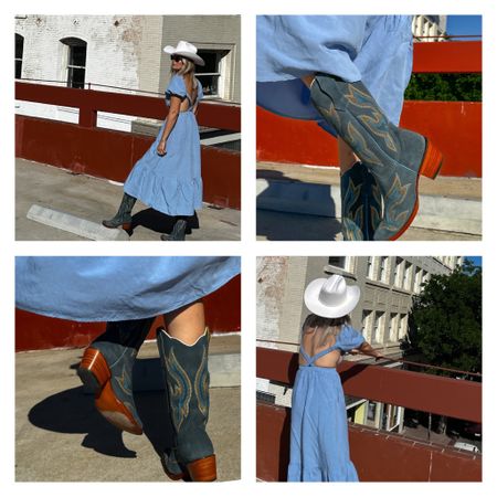 Maxi dresses, Western hats and cowgirl boots 🤠 
Cowgirl boots from planet cowboy
Hat from Stetson

#LTKshoecrush #LTKunder100 #LTKunder50