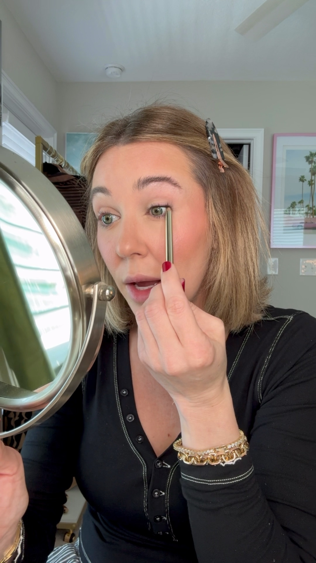 Undereye color corrector: fair
Foundation: 100 light neutral 
Concealer: bisque 
Contour stick: tiger eye
Highlight: mesmerize 
Blush-
Merit: le bonbon
Makeup hy Mario: strawberry sunset

#LTKSaleAlert #LTKBeauty