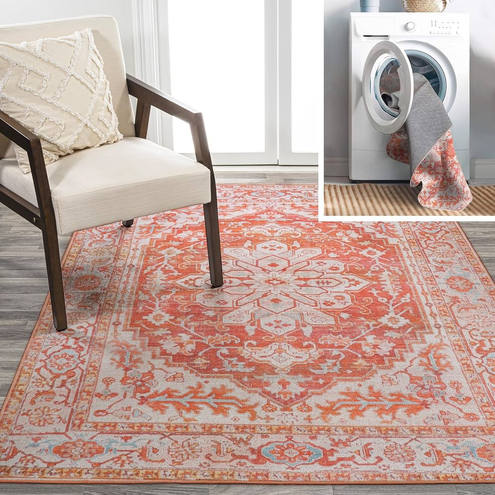 JONATHAN Y WSH108A-5 ASA Ornate Medallion Machine Washable Indoor Bohemian Transitional Area Rug,... | Amazon (US)