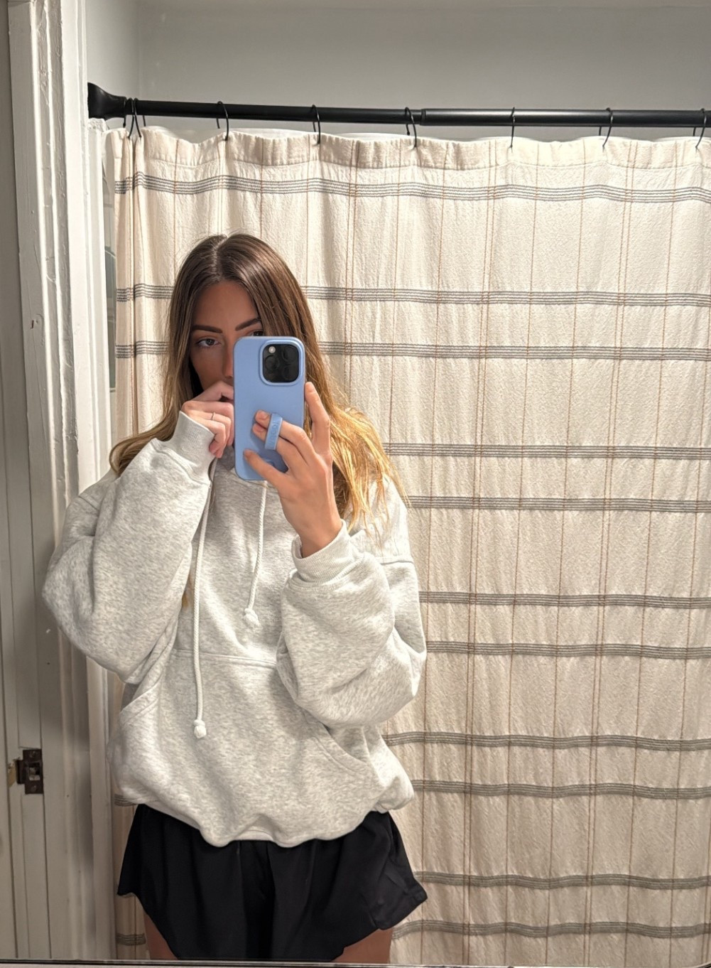 Size XS in hoodie
Size S in shorts