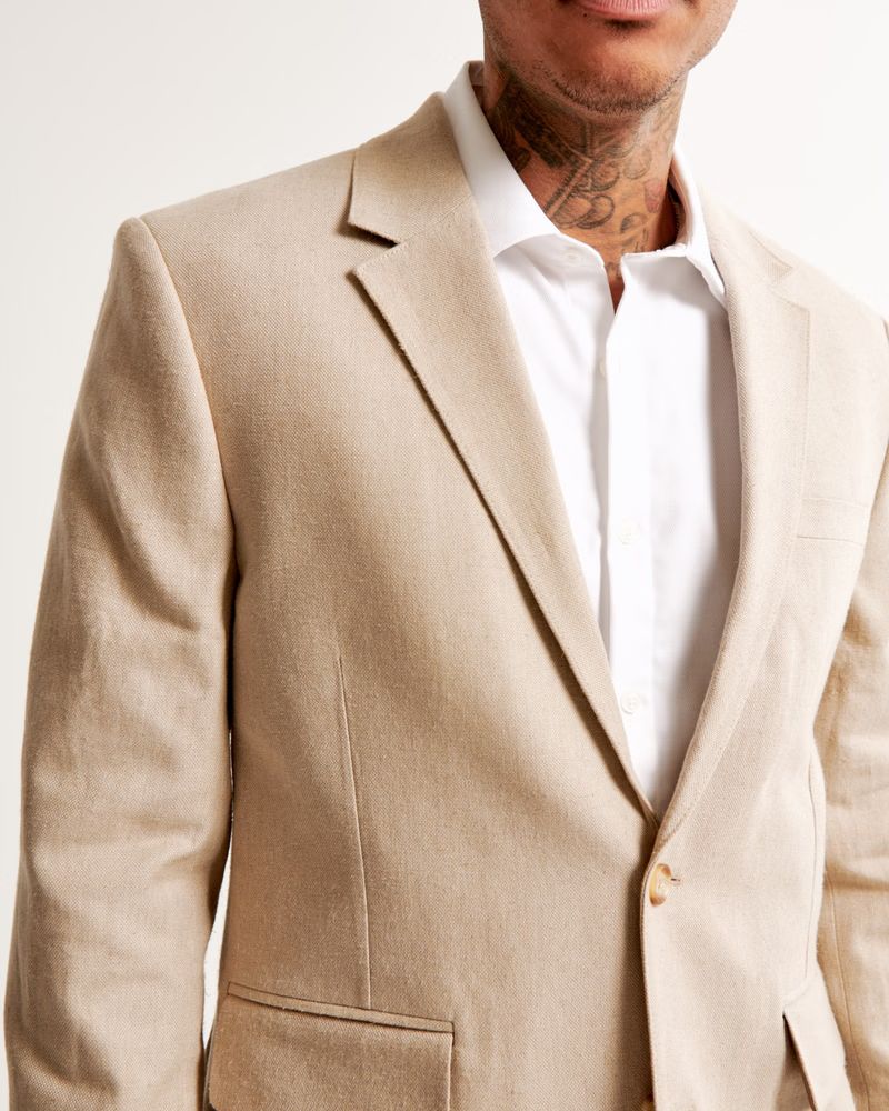 The A&F Collins Tailored Classic Linen-Blend Blazer | Abercrombie & Fitch (US)