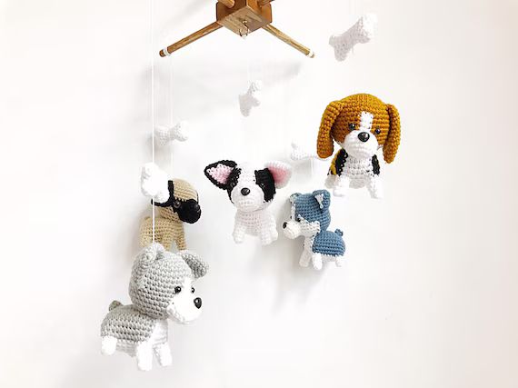Cute Puppy Crochet Baby Mobile Dog Baby Mobile Beagle | Etsy | Etsy (US)