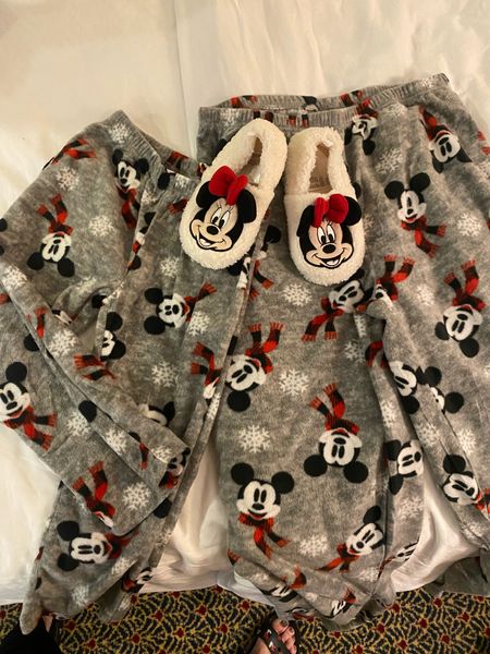 Cute Disney fleece PJ bottoms & cutest girls’ Minnie slippers! #disney 

#LTKSeasonal #LTKunder50 #LTKHoliday