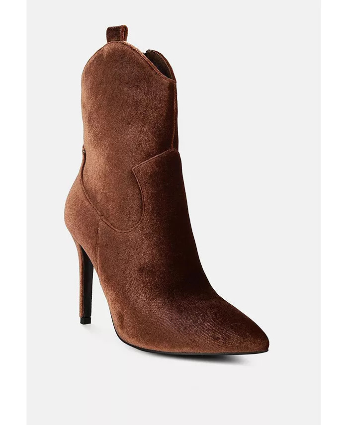 NAT-LOVE Womens Velvet Cow Girl ankle boot | Macy's
