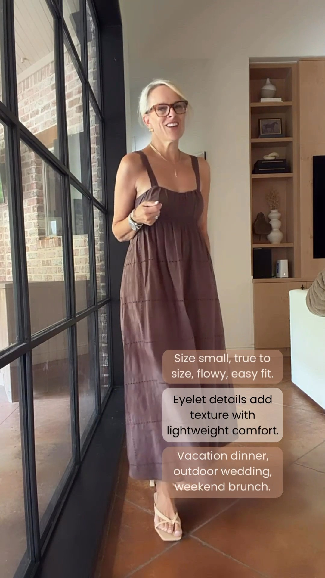 This flowy eyelet maxi dress is the perfect blend of effortless comfort and timeless style. The lightweight fabric, flattering empire waist, and easy fit make it a beautiful choice for vacation dinners, outdoor weddings, weekend brunch, or everyday summer wear. Wearing a small, and it fits true to size.

💡 LTK MADE EASY
❤️ Heart = Support my posts!
🔖 Save = Get sale & restock alerts
📋 Lists = Keep favorites organized
📲 Share = Send lists and products to a friend. Hello, Christmas List!
💬 Comment = Ask me anything about what I’m wearing. :-)

#LTKootd #LTKOver40