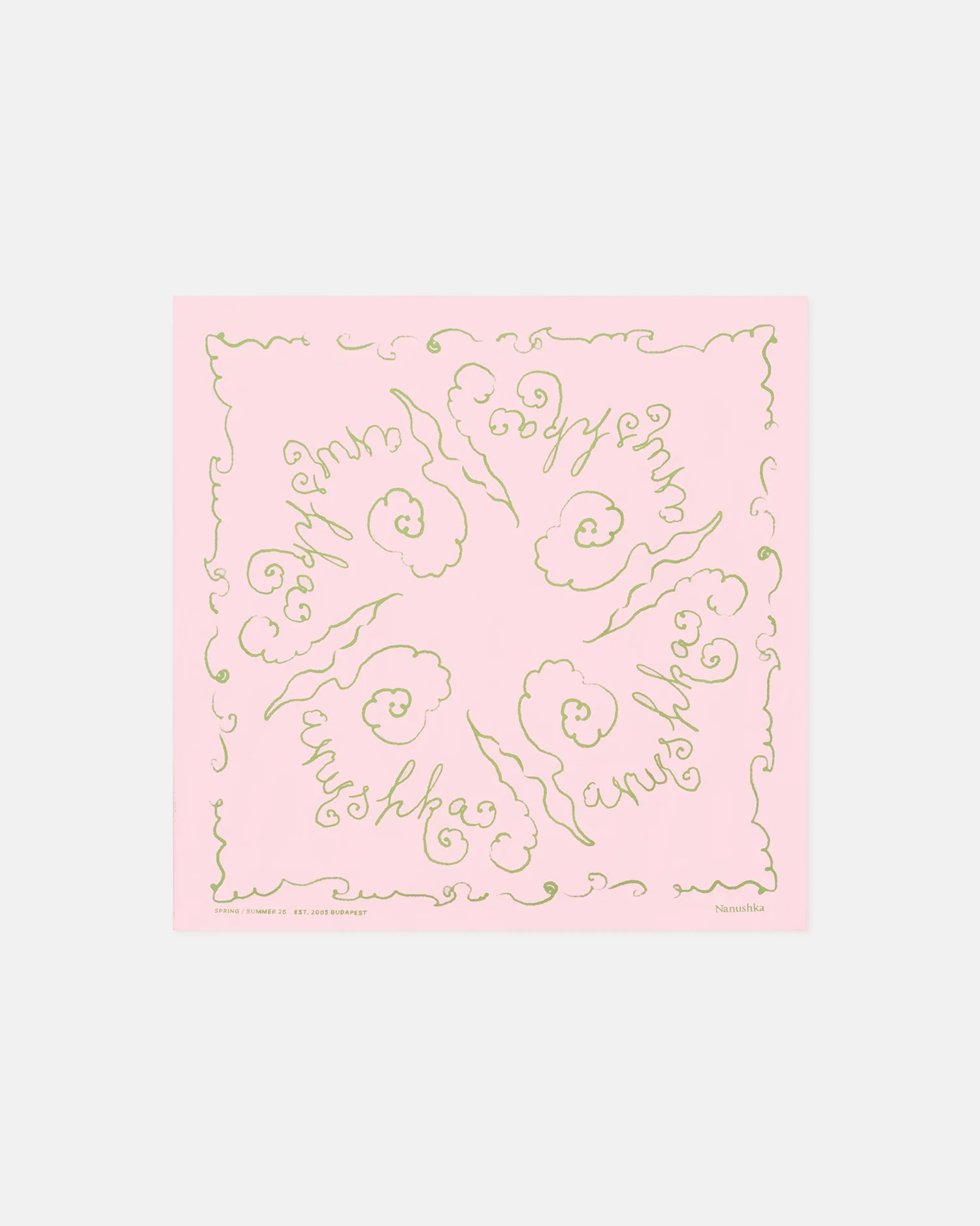NANUSHKA - Shoul - Printed Silk Scarf - Cloud Pink | Nanushka