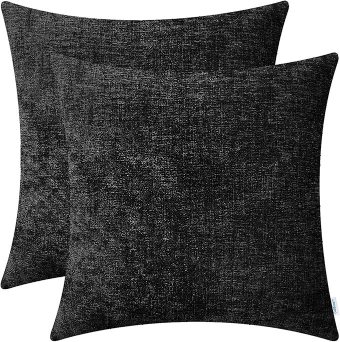 CaliTime Pack of 2 Cozy Throw Pillow Covers Cases for Couch Sofa Home Decoration Solid Dyed Soft ... | Amazon (US)