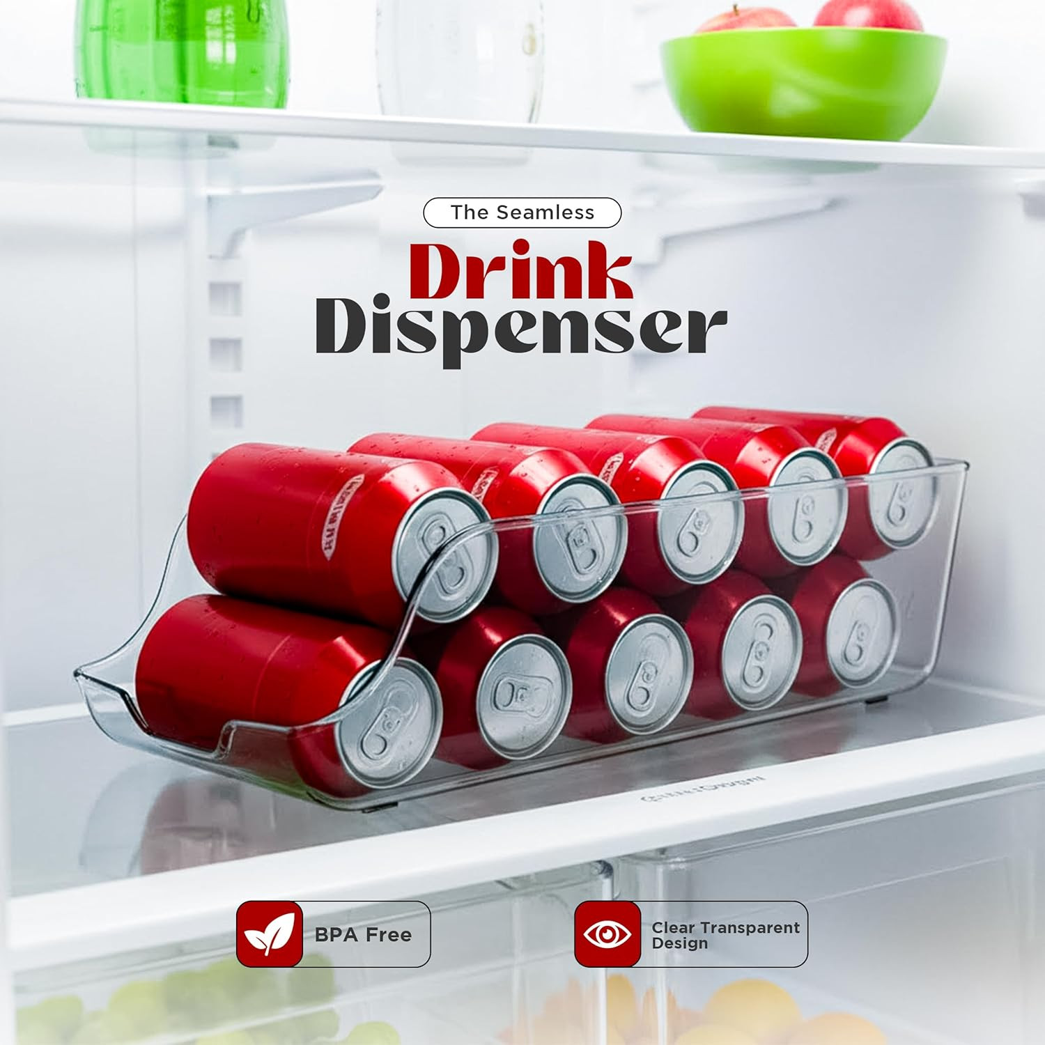 Utopia Kitchen Soda Can Organizer and Dispenser for Refrigerator/Pantry - Durable Can Storage Org... | Amazon (US)