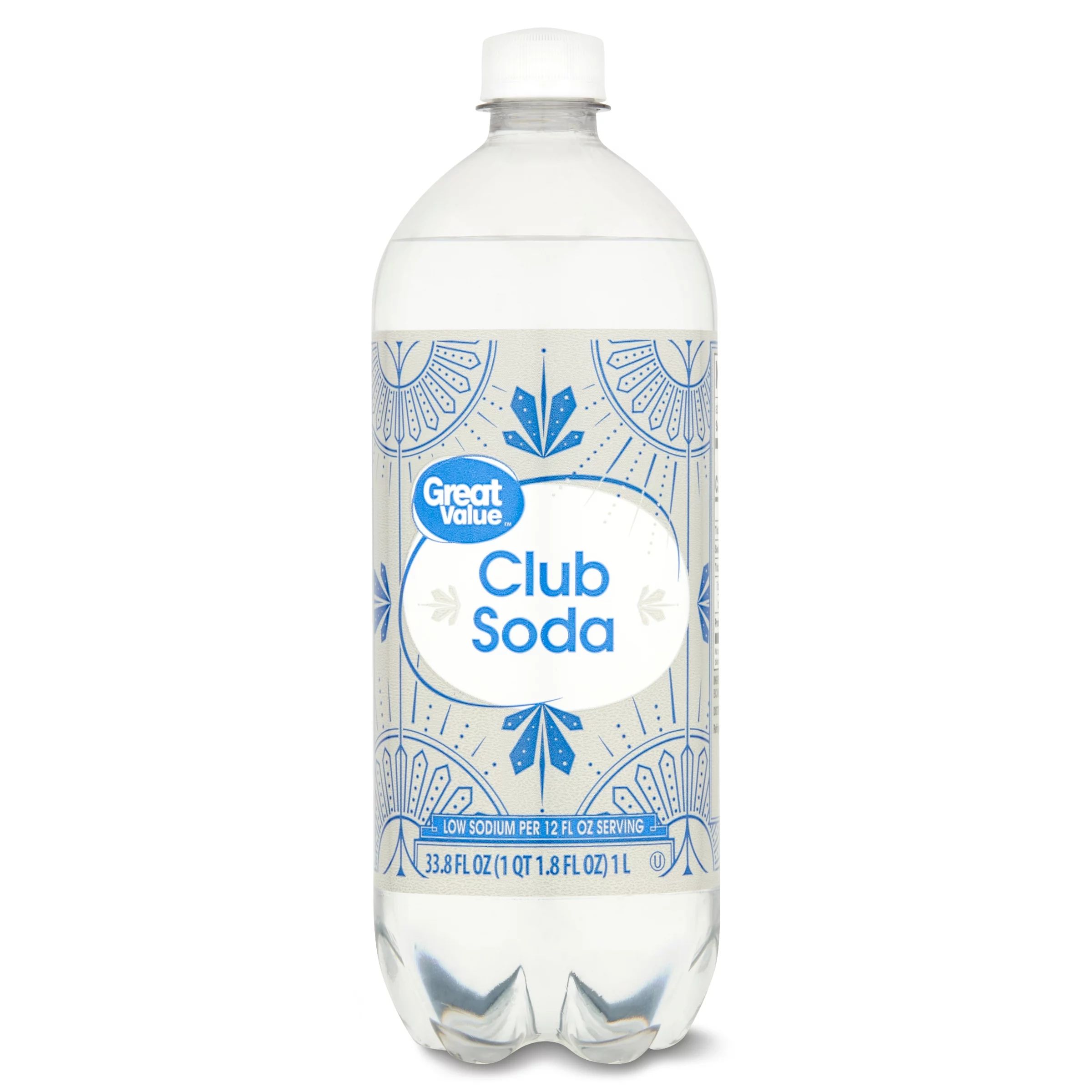 Great Value Low Sodium Club Soda Sparkling Water, 33.8 Fl Oz, 1 single Bottle | Walmart (US)