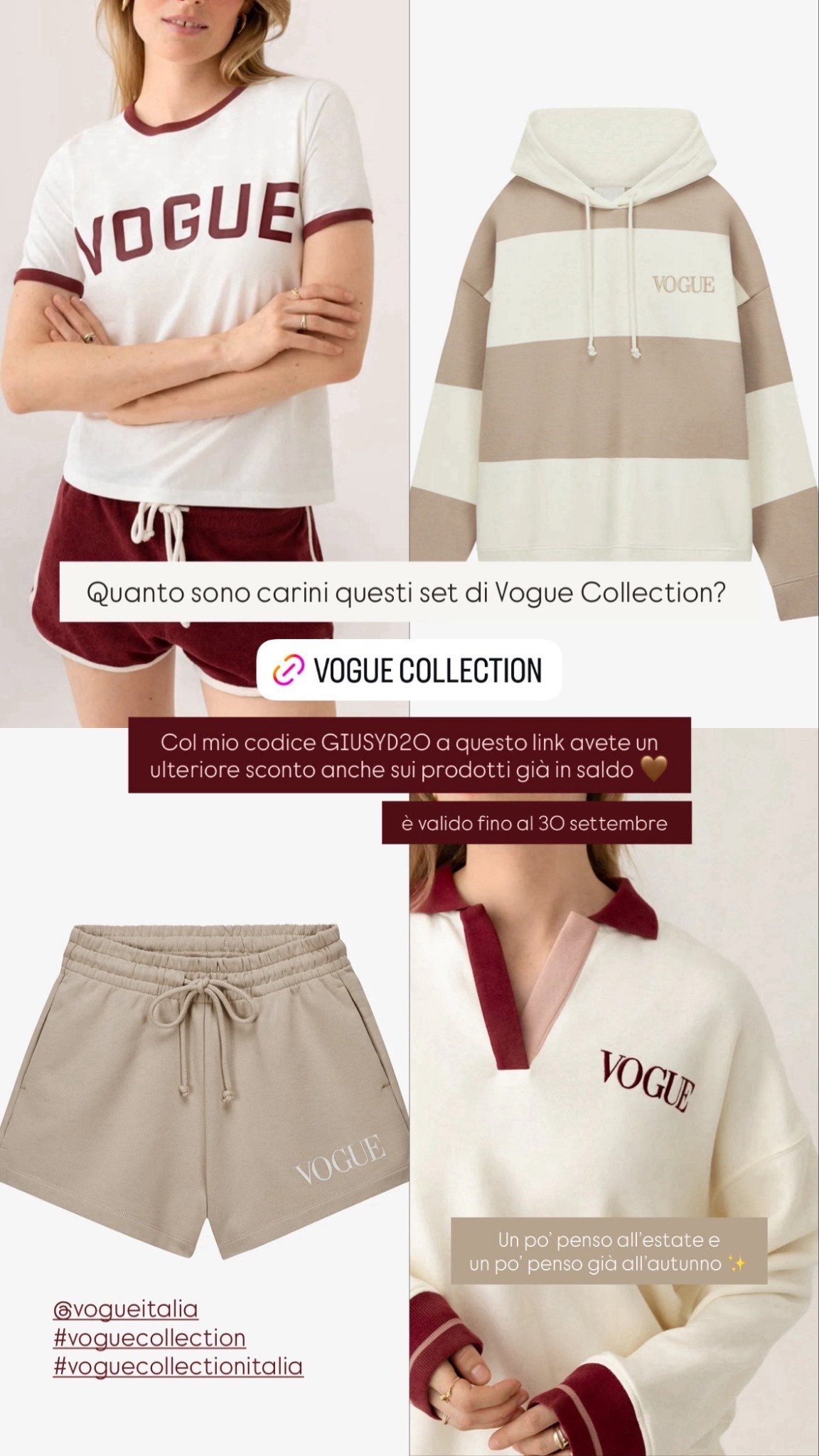 My Vogue Collection selection

Discount Code GIUSYD20 

#LTKitalia #LTKgiftguide #LTKsale