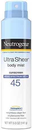 Neutrogena Ultra Sheer Spf#45 Body Mist Full Reach Spray 5 Ounce (141g)) | Amazon (US)