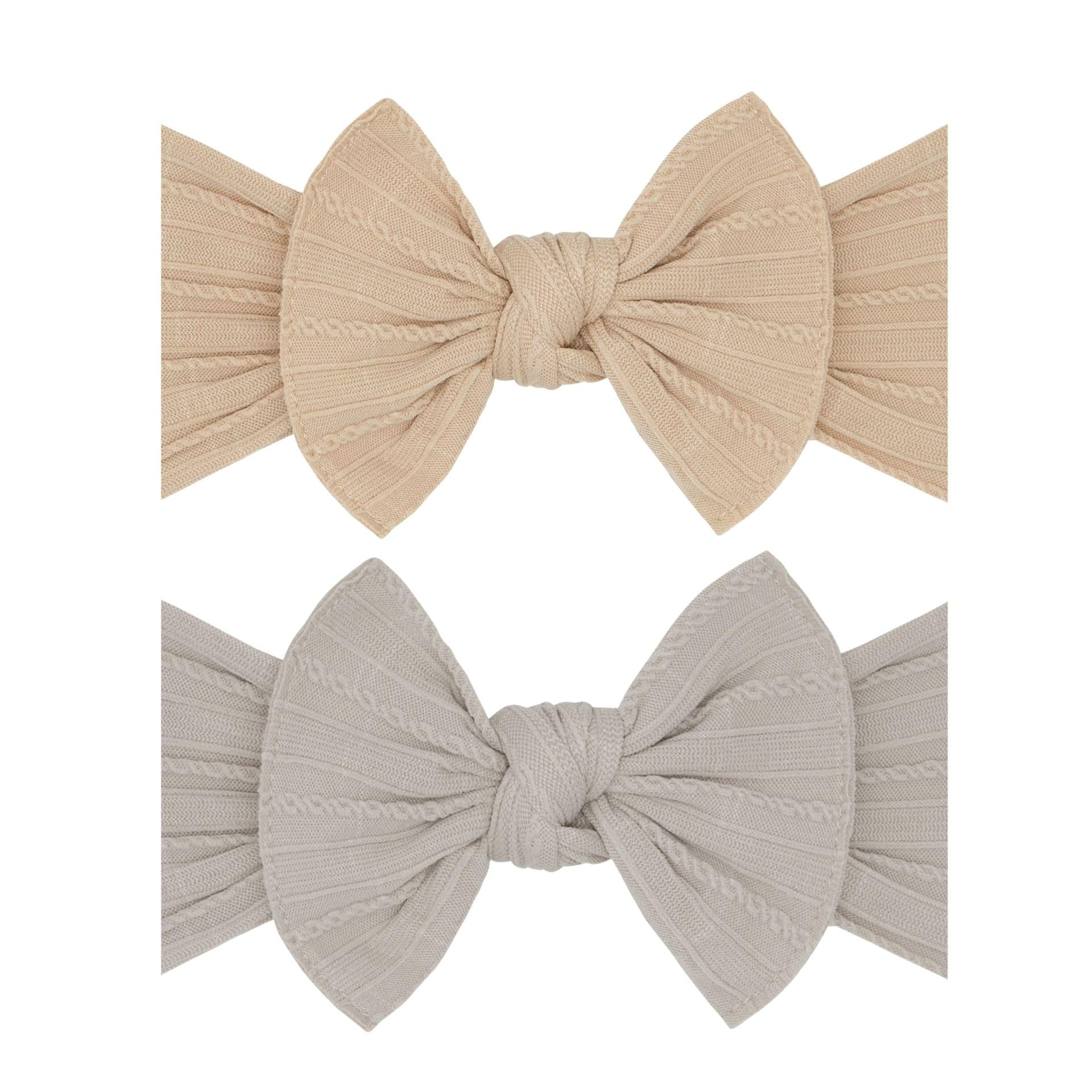 Baby Bling Bows - Newborn to Little Baby Girl Bows, 2 Pack Nylon Super Soft Stretchy Knot Toddler... | Amazon (US)