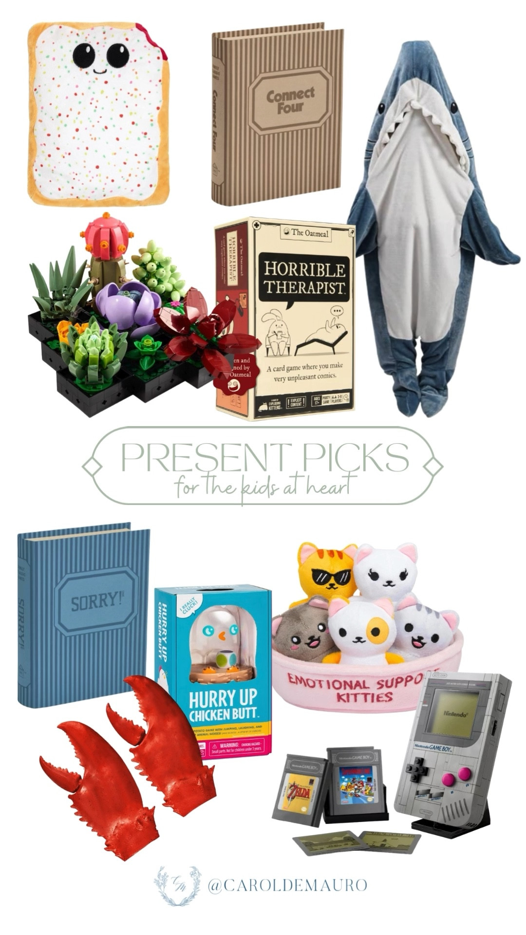 For everyone who refuses to grow up, these cute and fun present picks are the perfect blend of nostalgia, fun, and total silliness. Which item brings you back to your childhood?

kids at heart, gift guide, holiday gifts, christmas shopping, white elephant, flower build set, game boy, affordable finds

#LTKFindsUnder50 #LTKSeasonal #LTKGiftGuide