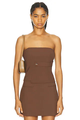 SIR. Bromley Bodice Top in Chocolate | FWRD | FWRD 