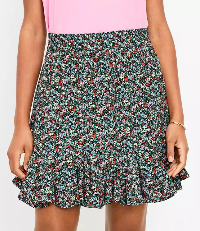 Spring Bloom Flounce Skirt | LOFT