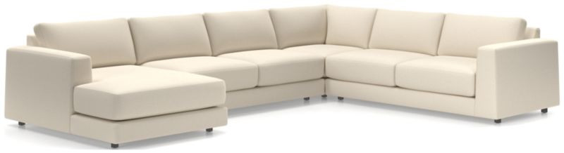Peyton 4-Piece Left Arm Chaise Sectional Sofa + Reviews | Crate & Barrel | Crate & Barrel