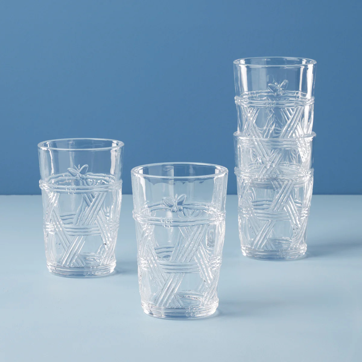 Butterfly Meadow Clear Tall Glasses, Set of 4 | Lenox