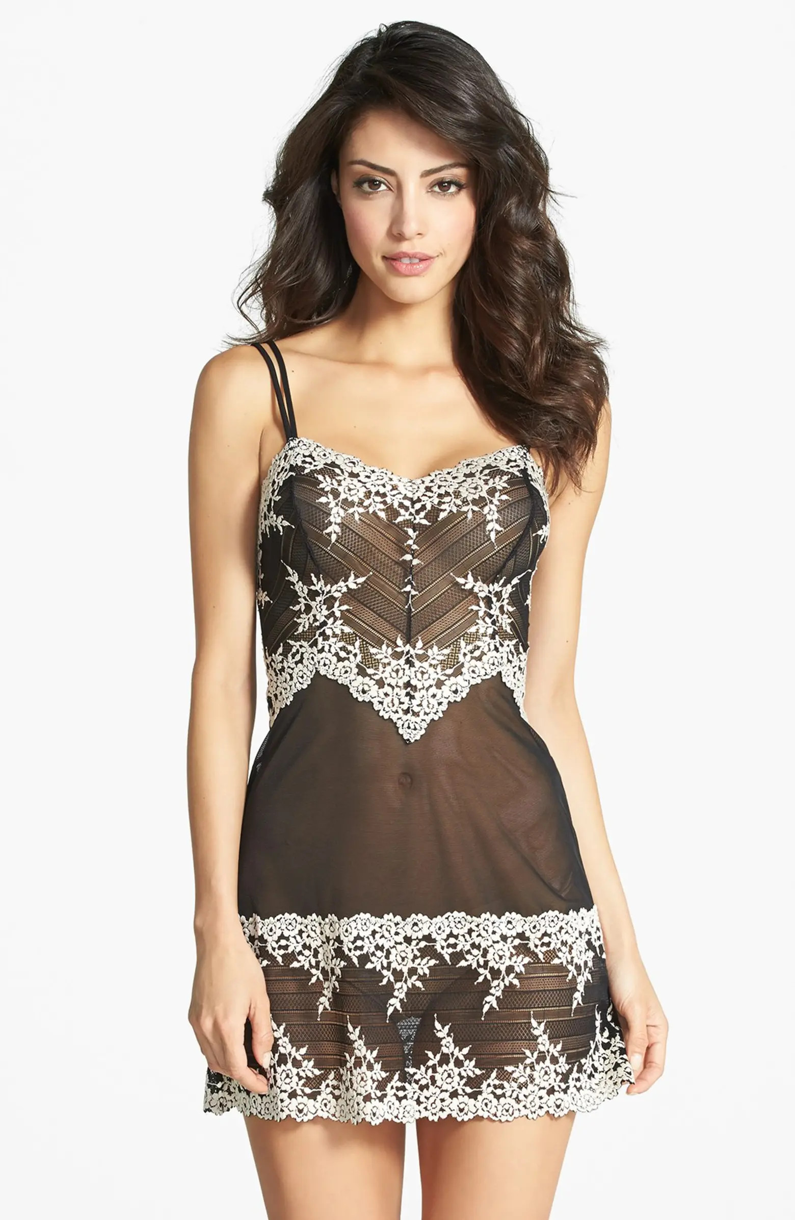 Wacoal 'Embrace' Lace & Mesh Chemise | Nordstrom | Nordstrom