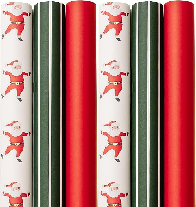 Merry Market Christmas Wrapping Paper Rolls, Premium Matte Gift Wrap, 30” x 168” Large Roll, ... | Amazon (US)