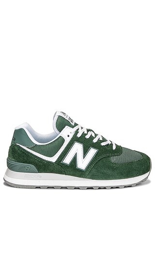 New Balance U574V2 in GREEN & WHITE | Revolve Clothing (Global)