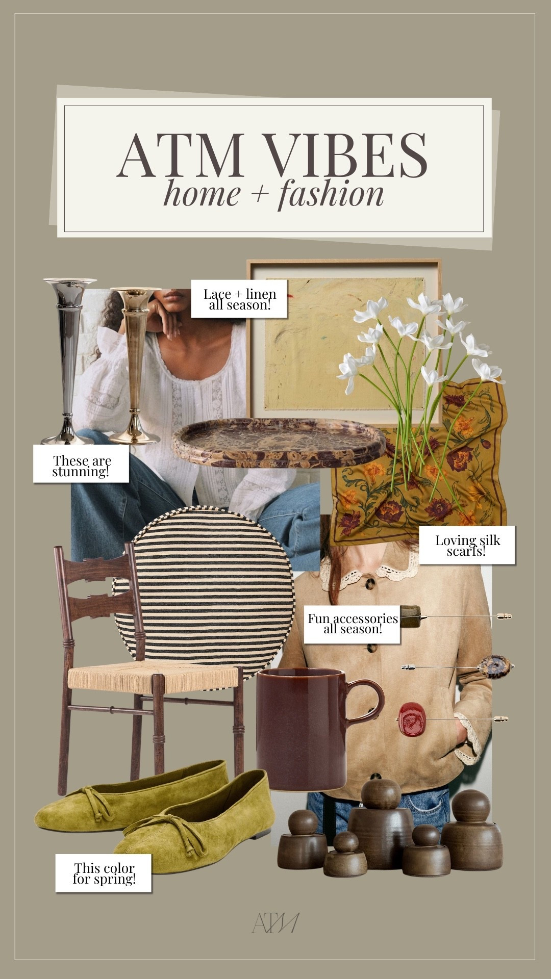 ATM Vibes - home + fashion heading into spring! 

spring fashion, spring home, fashion trends

#LTKHome #LTKSeasonal