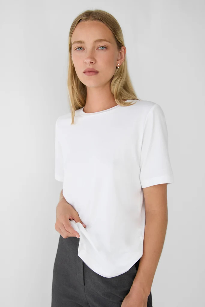 COTTON MODAL CREWNECK T-SHIRT | OAK + FORT