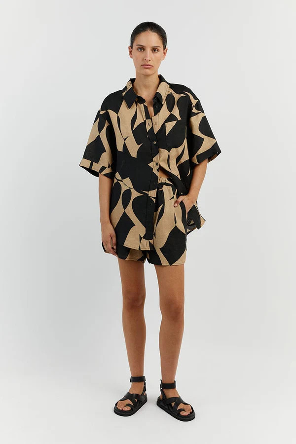 MAPLE CAMEL LINEN SHORT | DISSH