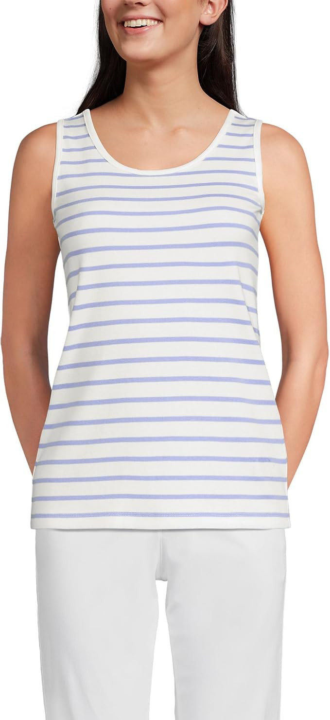 Lands' End Women's Cotton Tank Top | Amazon (US)