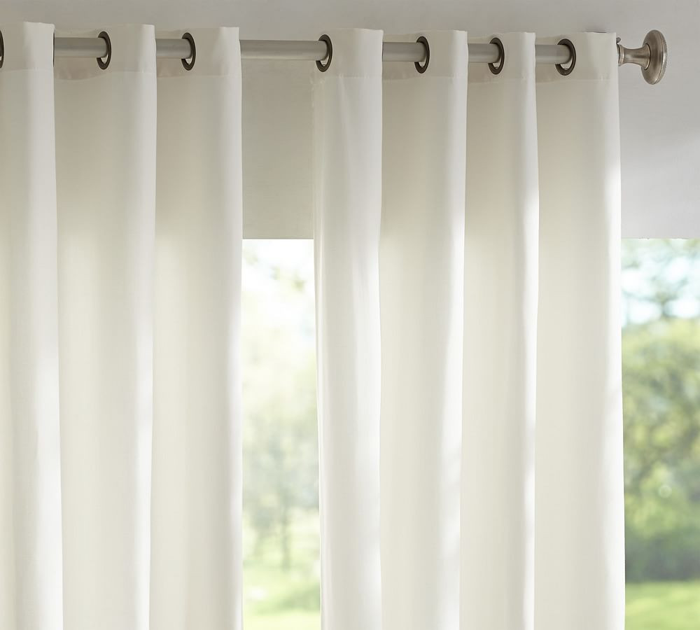 Sunbrella® Solid Outdoor Grommet Curtain | Pottery Barn (US)