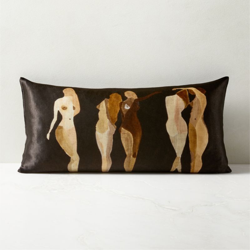 23"x11" Five Muses Modern Throw Pillow With Feather-Down Insert | CB2 | CB2