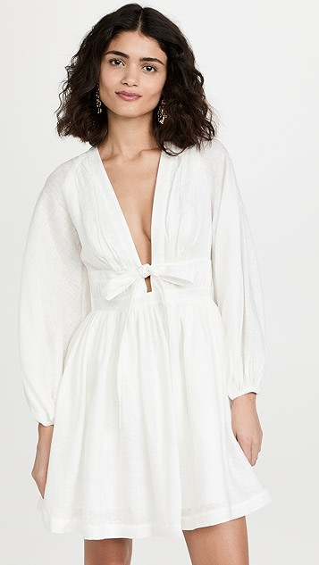 Rosa Plunge Bow Mini Dress | Shopbop