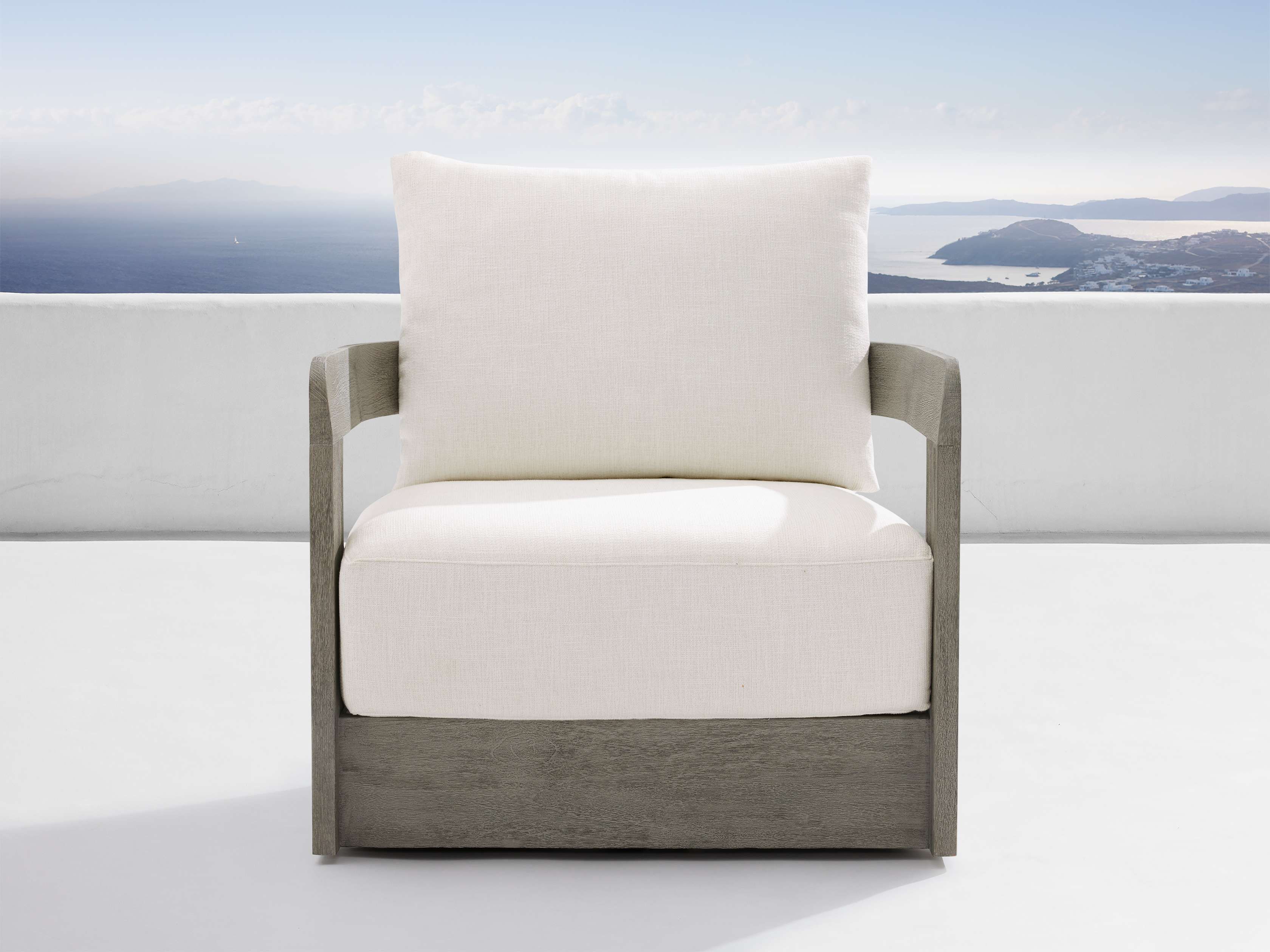 Milos Outdoor Swivel Chair | Arhaus