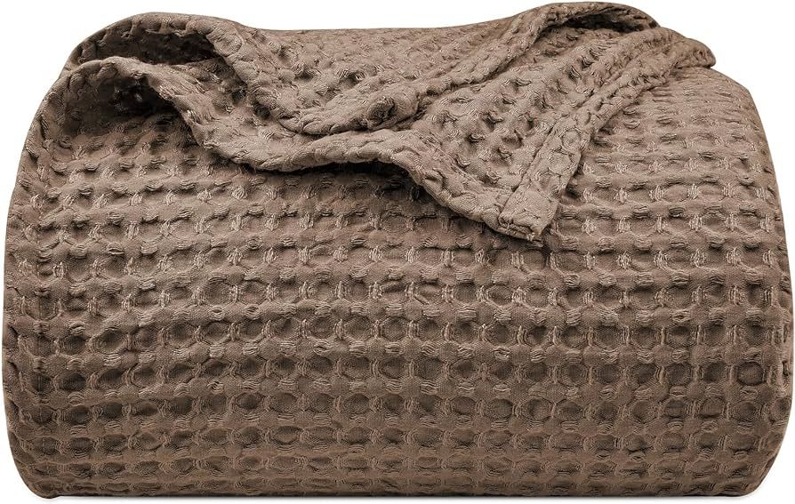 PHF Ultra Soft Waffle Weave Blanket Queen Size 90"x 90"- Washed Lightweight Breathable Cozy Woven... | Amazon (US)