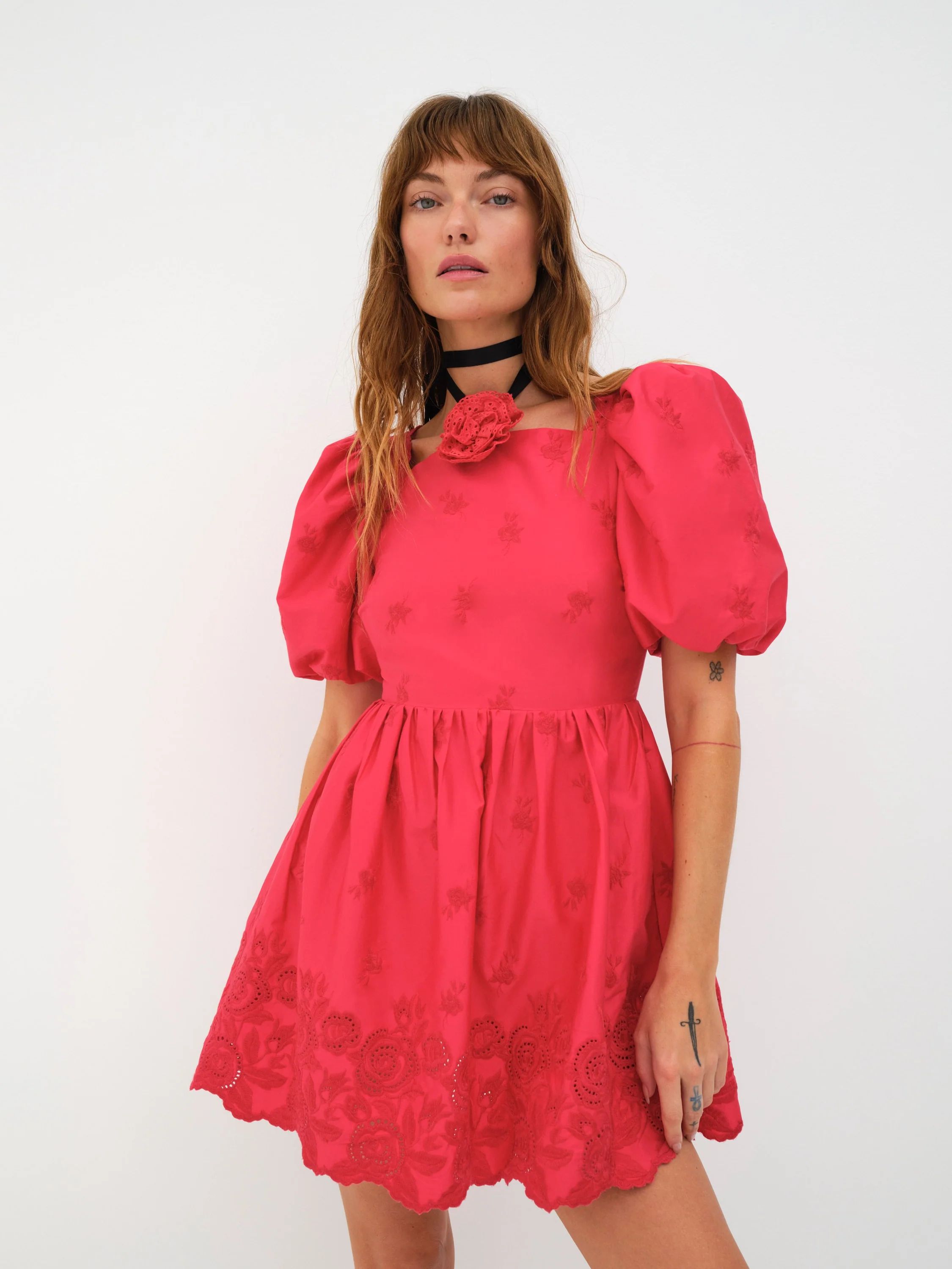 Azula Mini Dress — Red | For Love & Lemons
