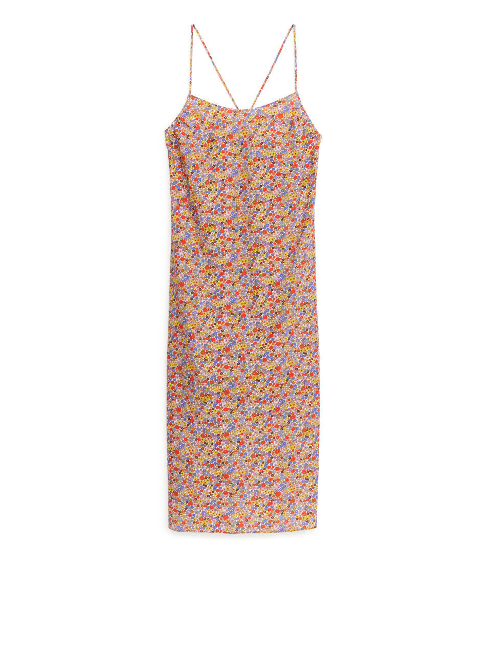 Floral Strap Dress - Orange | ARKET (US&UK)