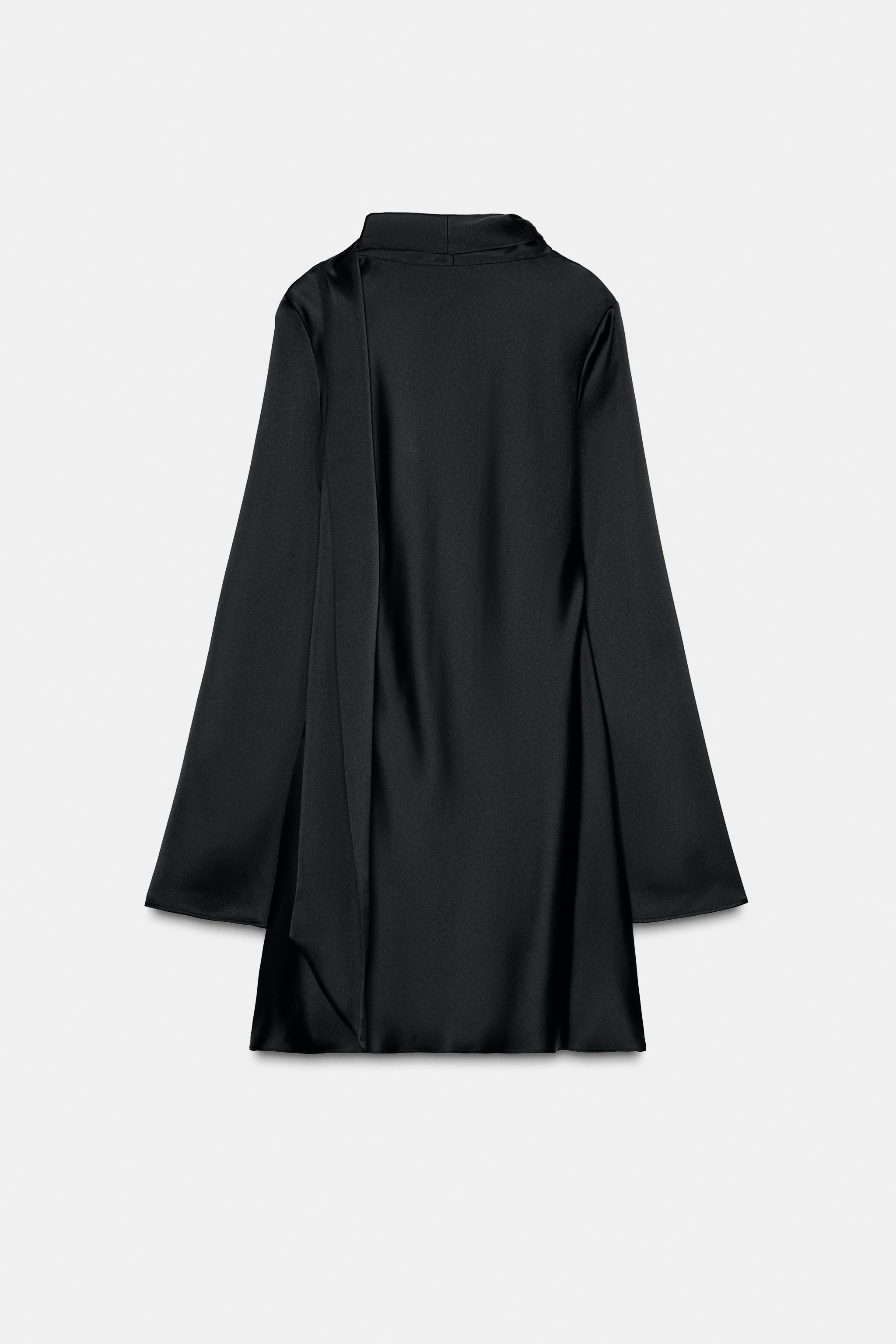 SATIN EFFECT SCARF DRESS | Zara US