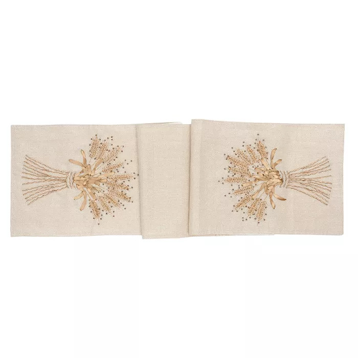 C&F Home 13" x 72" Wheat Sheath Ribbon Art Table Runner | Target