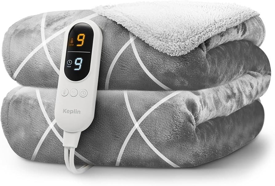 KEPLIN Large Electric Heated Throw Blanket - Electric Heated Blanket Throw for Bedspread 9 Heat S... | Amazon (UK)