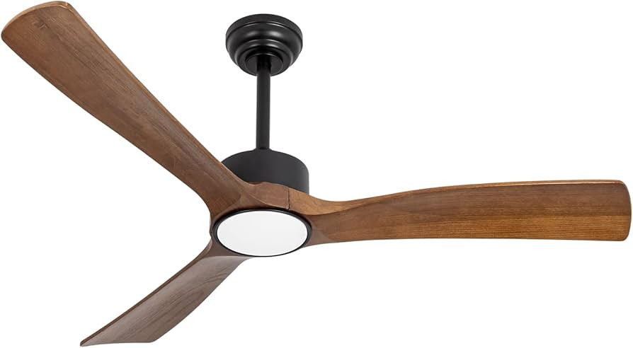 raccroc Wood Ceiling Fans with Lights and Remote,52in Ceiling Fan,22W LED Light Modern Ceiling Fa... | Amazon (US)