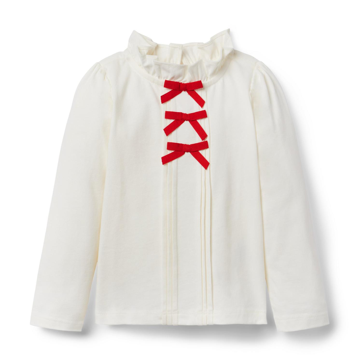 Ruffle Collar Bow Top | Janie and Jack