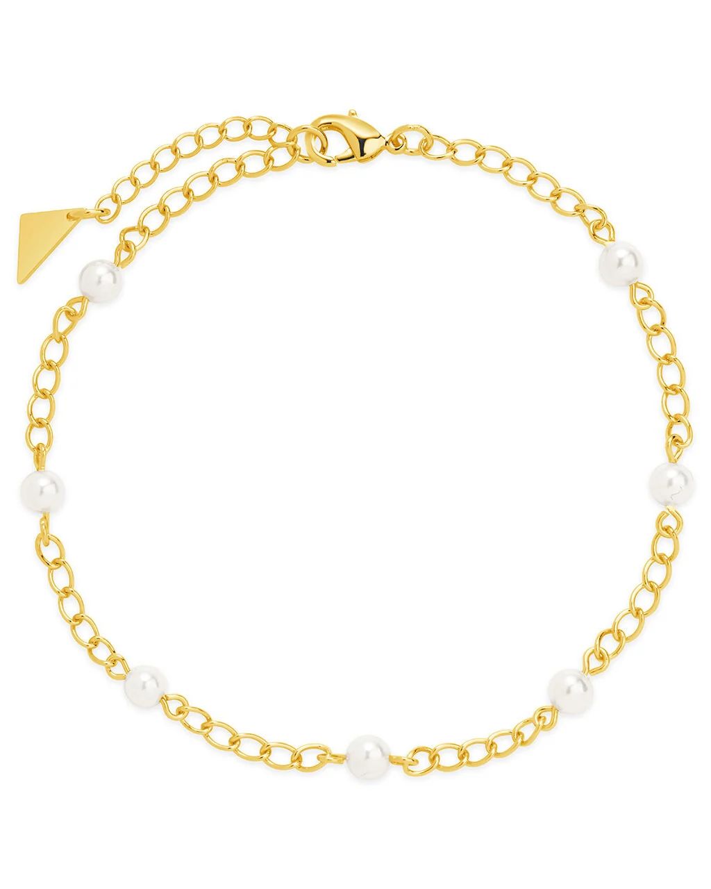Coast Stationed Pearl Chain Anklet | Sterling Forever