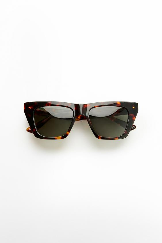 TORTOISESHELL-EFFECT CAT EYE SUNGLASSES | Zara UK