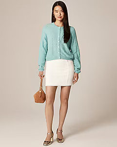 Supersoft pointelle bubble-hem cardigan | J. Crew US