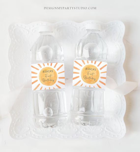 Editable Sunshine Water Bottle Labels First Trip Around the - Etsy | Etsy (US)