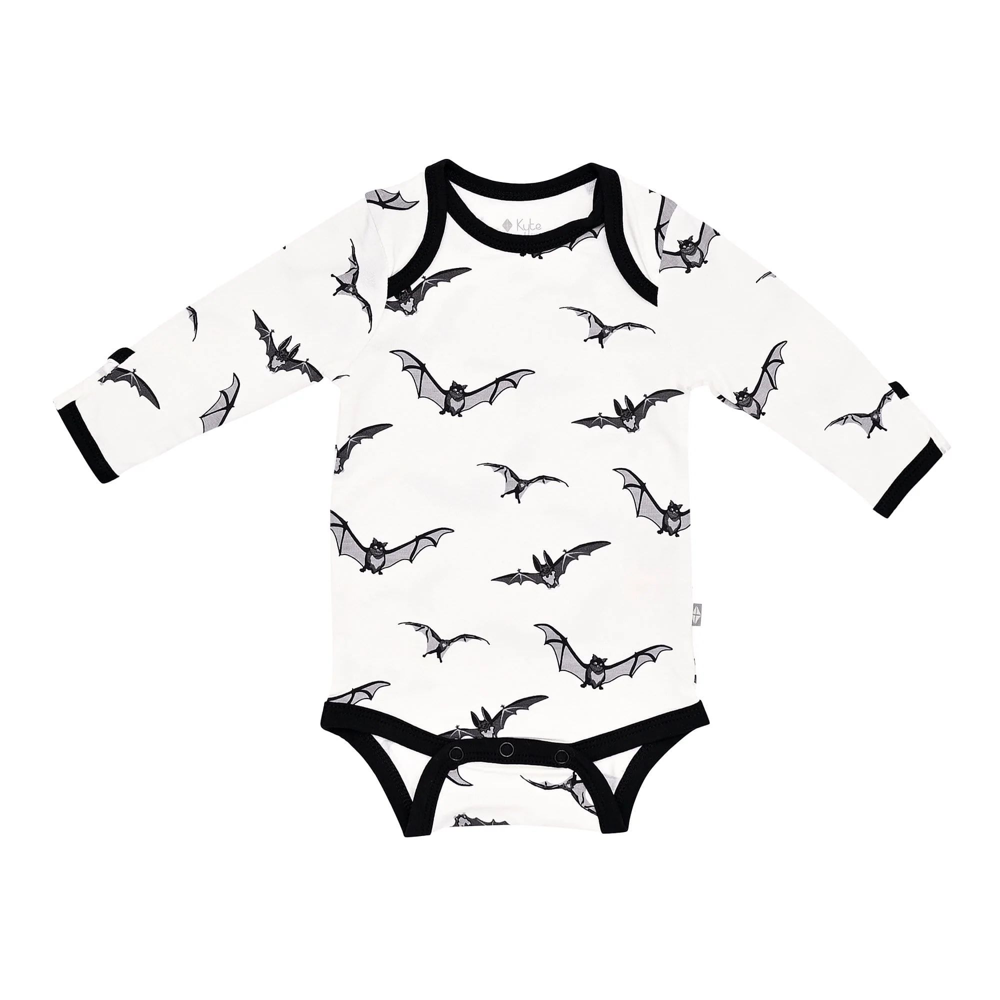 Printed Long Sleeve Bodysuit in Bat | Kyte BABY