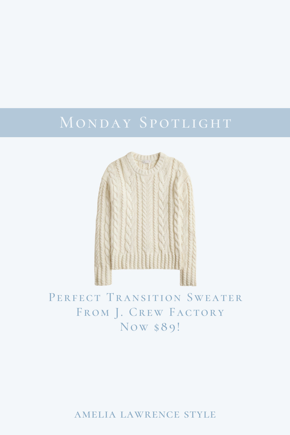 Monday spotlight on the perfect transition sweater. Fall sweater, winter sweater, J. Crew factory, fishermen sweater, fall outfit, winter outfit, Christmas, Thanksgiving, family pictures, cable-knit sweater, Halloween,  

 #LTKHoliday #LTKSeasonal #LTKStyleTip