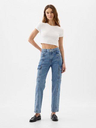 Mid Rise '90s Loose Cargo Jeans | Gap Factory