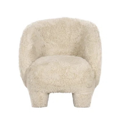 Natural Vegan Shearling Accent Chair | Wayfair North America