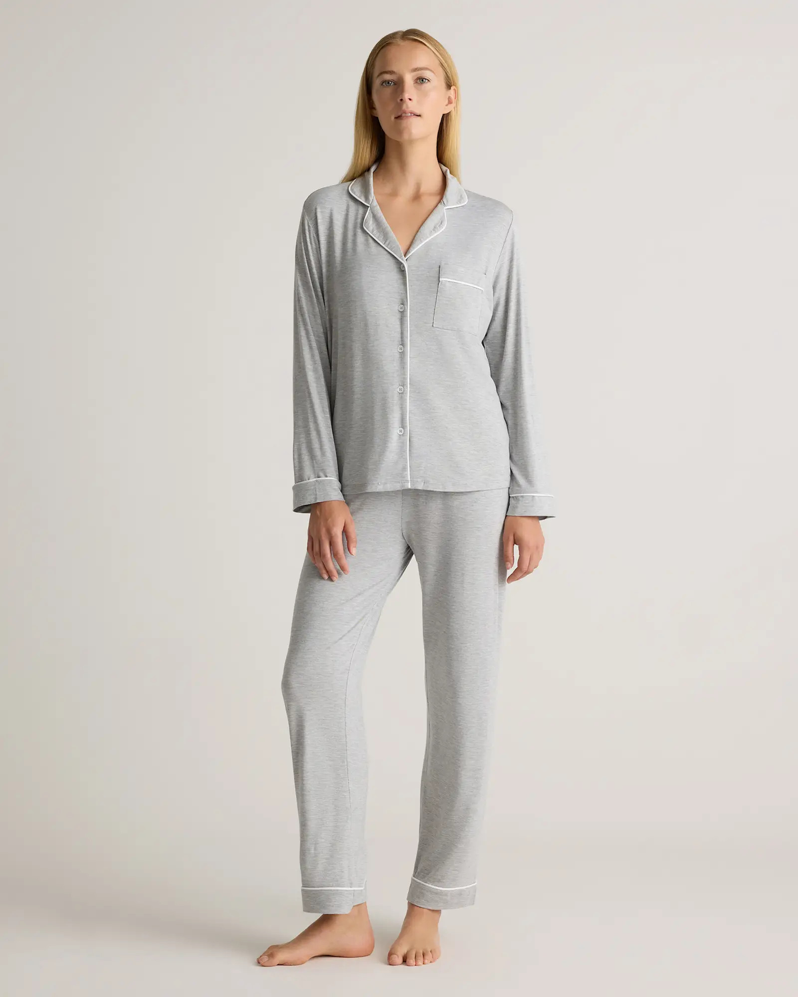 Bamboo Jersey Long Sleeve Pajama Set | Quince
